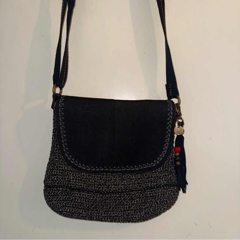 The Sak Black and Gray Crossbody Bag